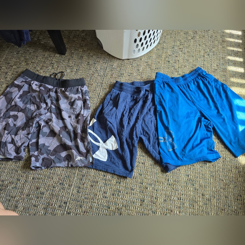 Under Armour Men's Royal Blue Athletic Shorts with Logo